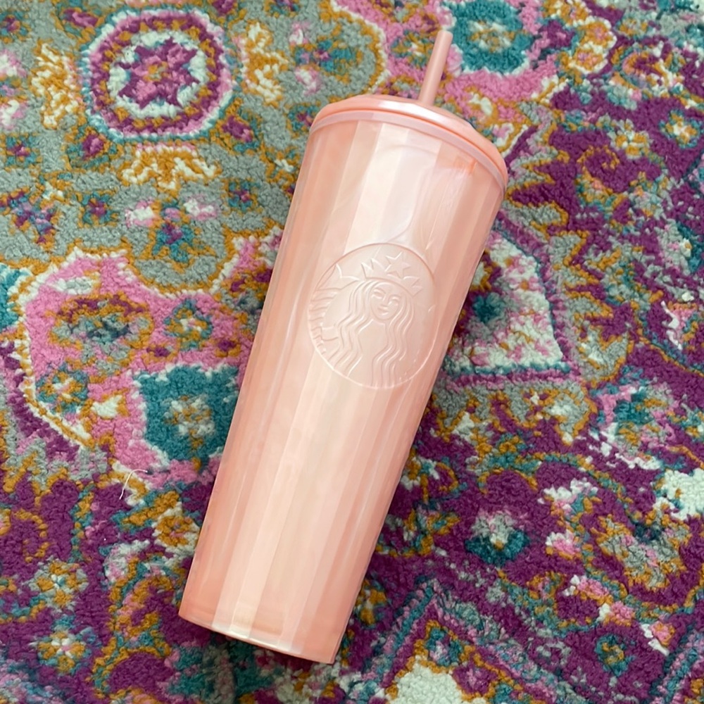 Starbucks peach/light pink tumbler
